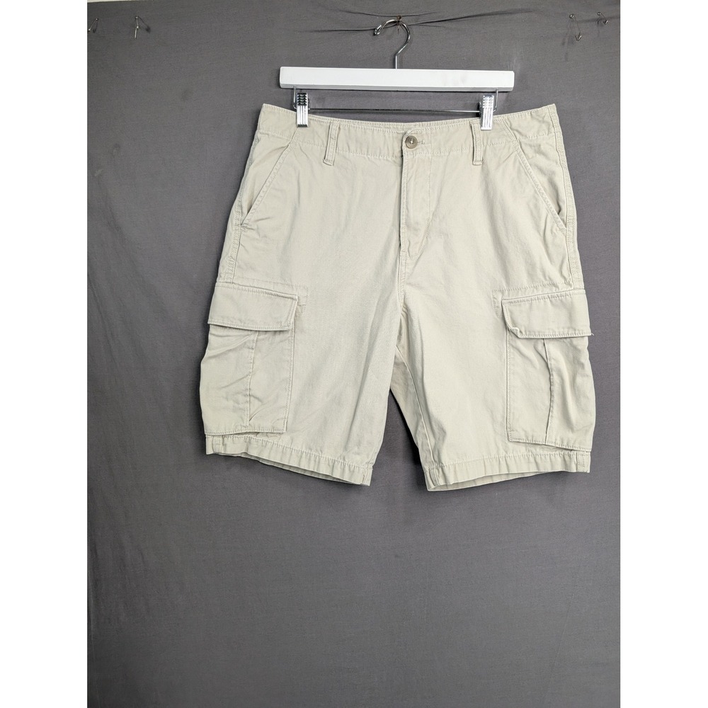 Old Navy Mens Cargo Shorts Khaki Tan Cotton Size 34 Utility Casual 8249